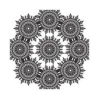 hand getekend Indiase ornament mandala op achtergrondstijl. vector