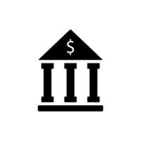 bank icoon vector teken en symbool
