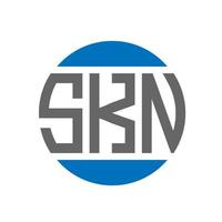 skn brief logo ontwerp Aan wit achtergrond. skn creatief initialen cirkel logo concept. skn brief ontwerp. vector