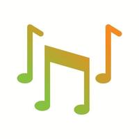 uniek musical aantekeningen vector glyph icoon