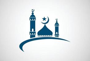 moskee logo ontwerp, Islamitisch logo sjabloon, vector illustratie.