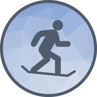 snowboard laag poly achtergrond icoon vector
