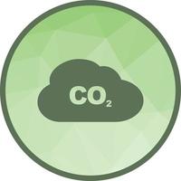 koolstof dioxide gas- laag poly achtergrond icoon vector