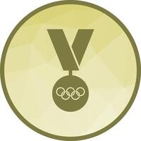 Olympische Spelen medaille laag poly achtergrond icoon vector