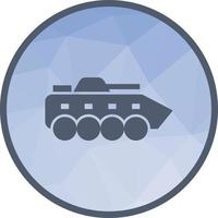 infanterie tank laag poly achtergrond icoon vector