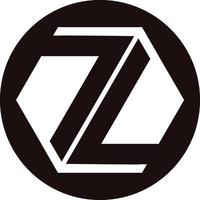 brief z logo met ronde en diagonaal stijl vector