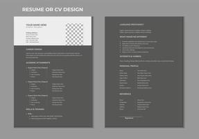 dubbele Pagina's hervat of CV sjabloon ontwerp vector