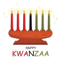 gelukkig kwanzaa vector illustratie Aan wit achtergrond. Afrikaanse viering kaart.