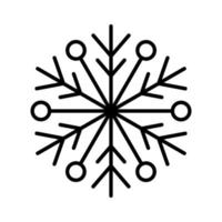 hand- getrokken vector lijn winter sneeuwvlok van geïsoleerd icoon silhouet Aan wit achtergrond illustratie. perfect voor allemaal ontwerp