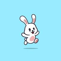 schattig konijn konijn tekenfilm vector