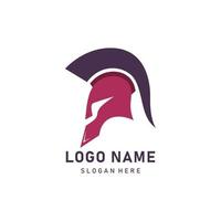 spartaans helm logo ontwerp sjabloon inspiratie pro vector