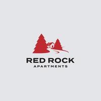 rood rotsen wild west landschap logo icoon teken symbool ontwerp. vector illustratie