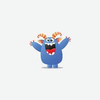 schattig monster illustratie ontwerp kleur vector