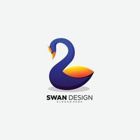 zwaan ontwerp logo vector illustratie