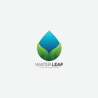 water blad logo ontwerp helling kleur illustratie vector