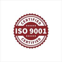 iso 9001 gecertificeerd vector embleem