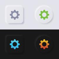 tand icoon set, veelkleurig neumorfisme knop zacht ui ontwerp voor web ontwerp, toepassing ui en meer, knop, vector. vector