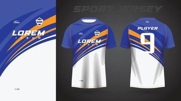 blauw geel overhemd sport Jersey ontwerp vector