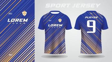 blauw geel overhemd sport Jersey ontwerp vector