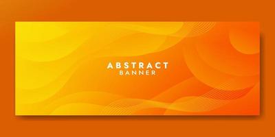 sjabloon voor abstracte oranje vloeiende golfbanner vector