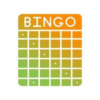 bingo glyph helling icoon vector