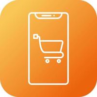 mobiel boodschappen doen vector icoon