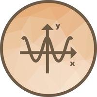 cosinus diagram laag poly achtergrond icoon vector