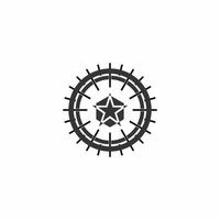 vector illustratie van de ster logo in zwart