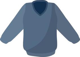capuchon met kap. blauw warm kleding. tekenfilm vlak illustratie. sweater met handvatten vector