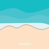 strand achtergrond, strand tafereel ontwerp met zand en oceaan golven, sjabloon icoon vector illustratie