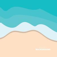 strand achtergrond, strand tafereel ontwerp met zand en oceaan golven, sjabloon icoon vector illustratie