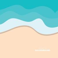 strand achtergrond, strand tafereel ontwerp met zand en oceaan golven, sjabloon icoon vector illustratie