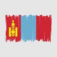 Mongolië vlag borstel vector illustratie