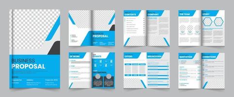bedrijf voorstel lay-out brochure sjabloon of bedrijf voorstel ontwerp vector