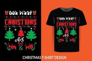 kerst t-shirt ontwerp vector