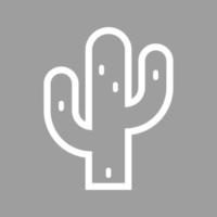 cactus lijn kleur achtergrond icoon vector