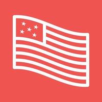 Amerikaans vlag lijn kleur achtergrond icoon vector