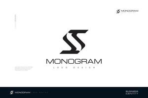 abstract brief s logo ontwerp met negatief ruimte stijl vector