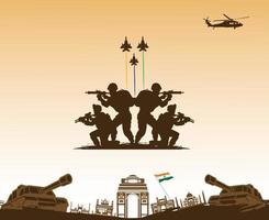 Indisch leger dag. januari 15e. Indisch verdediging dag viering concept. sjabloon voor achtergrond, banier, kaart, poster. vector illustratie.