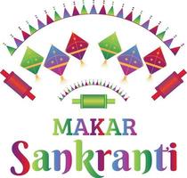 bewerkbare gelukkig makar sankranti vector ontwerp