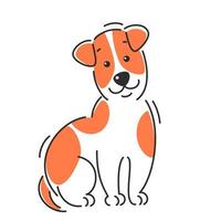 jack Russell terriër hond. tekenfilm vector illustratie