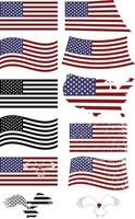 Verenigde Staten van Amerika vlag ontwerp en bewerkbare vector het dossier en nieuw concept idee.