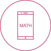 mooi wiskunde Aan mobiel lijn vector icoon