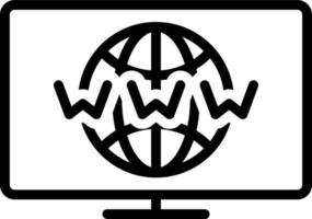 lijnpictogram voor www vector