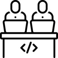 lijn icoon voor programmeurs vector