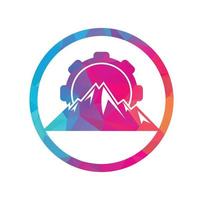 berg uitrusting logo icoon ontwerp. vector