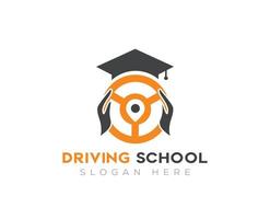 het rijden school- logo ontwerp vector Sjablonen