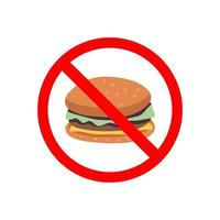 Doen niet eten of brengen voedsel icoon vector ontwerp