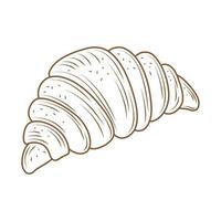 croissant brood icoon vector