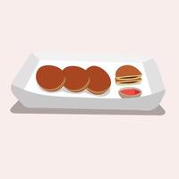 dorayaki vector illustratie. dorayaki is een Japans toetje